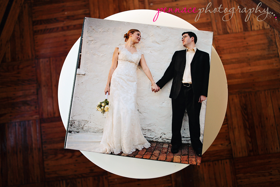 Katie and Jeff's wedding album box cover