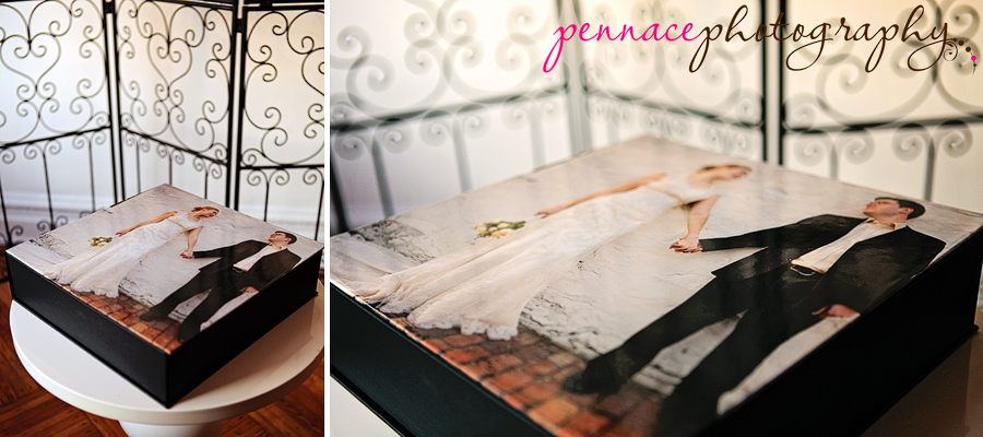 Miller's wedding album box cover