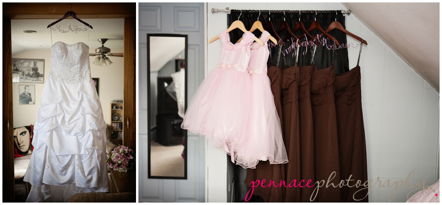 Bridesmaid and flower girl dresses