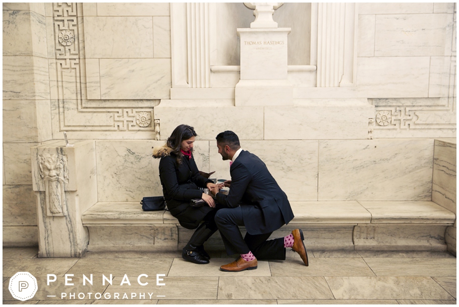 Surprise Marriage Proposal in the New York Library